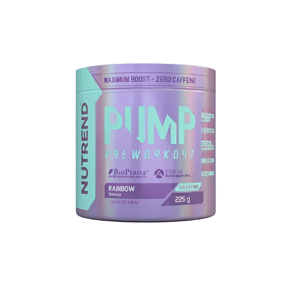 Nutrend Pump 225g - Pré-entraînement sans caféine pour une congestion musculaire et des performances accrues - saveur Rainbow