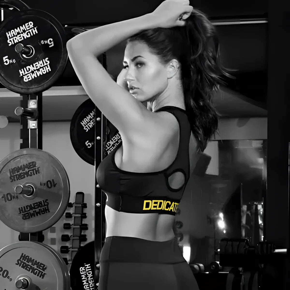 Brassière Dedicated BLACK – vue dos avec bande de maintien large