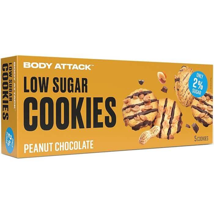 Paquet de cookies chocolat-cacahuètes body attack  sports nutrition