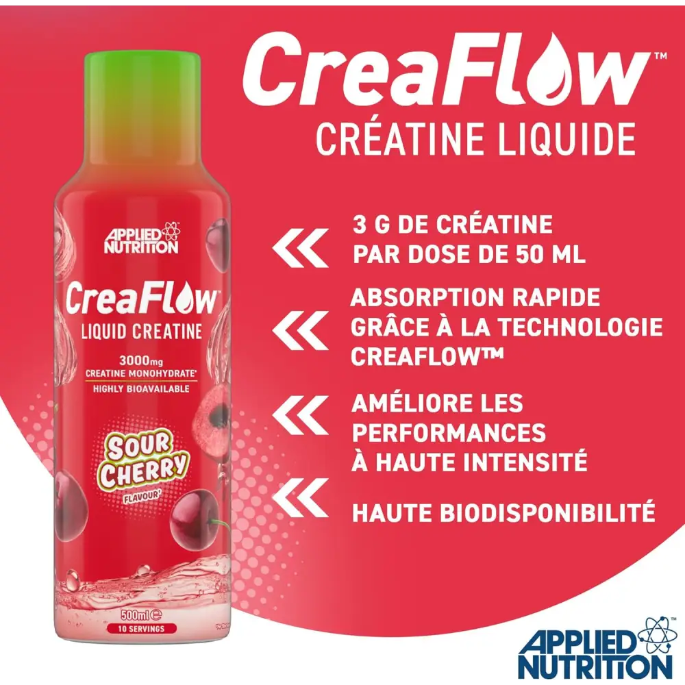Bienfaits de la créatine CreaFlow Sour Cherry – performances sportives et récupération