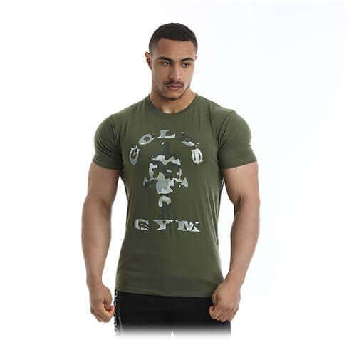 T-Shirt Slim Fit Stretch Army - Gold's Gym