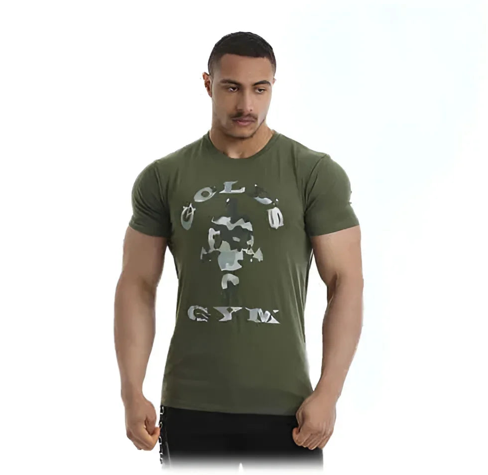 T-Shirt Slim Fit Stretch Army - Gold's Gym