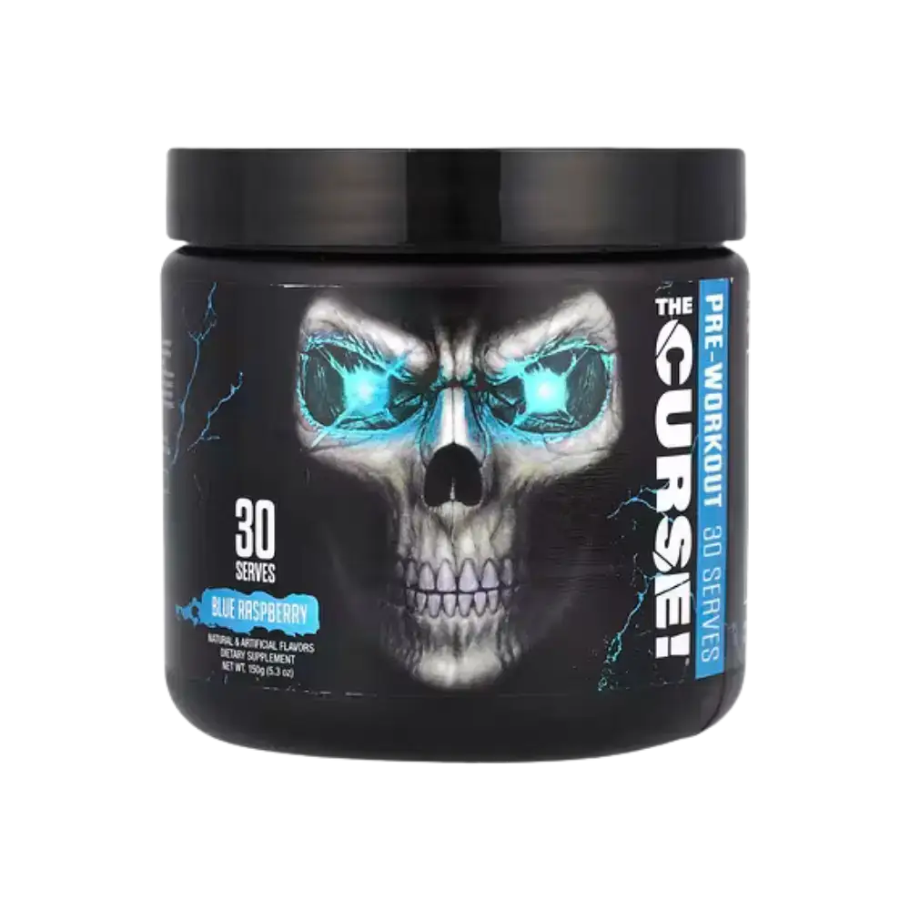 Booster pré-workout The Curse JNX Sports saveur Blue Raspberry – 30 doses 150g