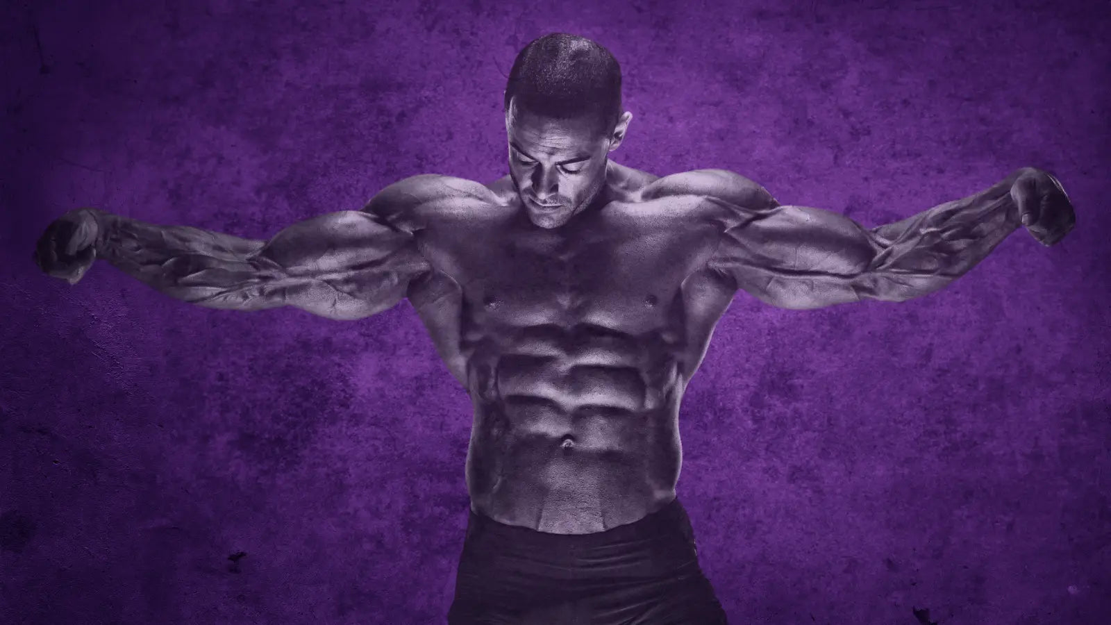 Bodybuilder musclé en pleine pose, représentant la puissance et les résultats associés à la consommation d'Iron Max First Iron Systems.