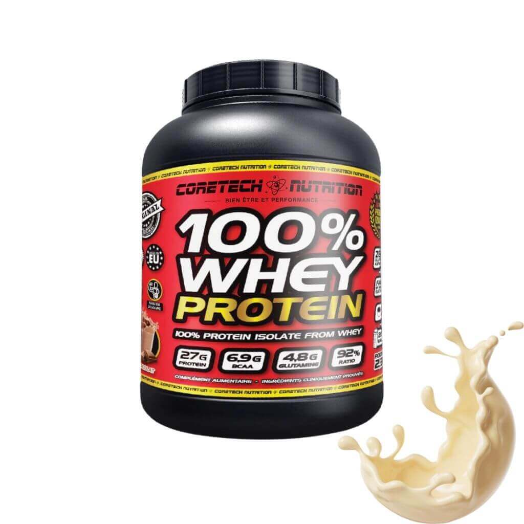 100% Whey Proteine 2,3kg CoreTech Nutrition - Parfum Vanille