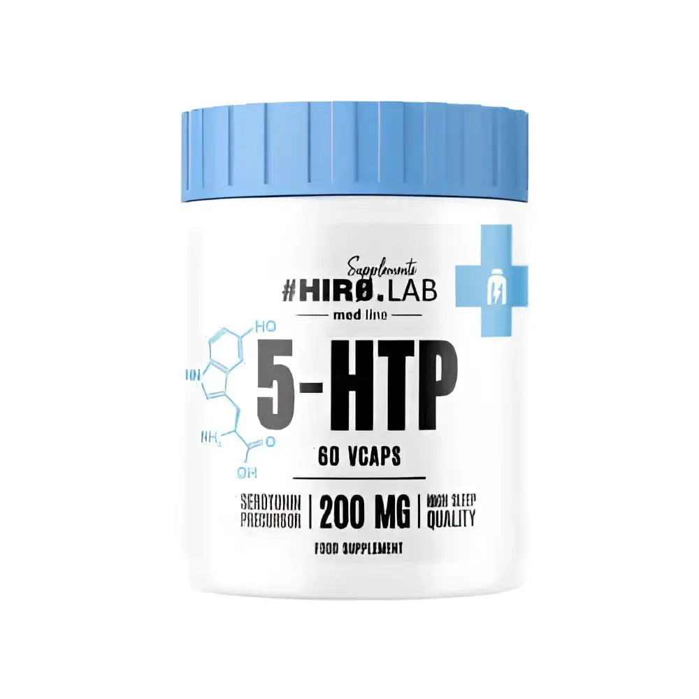 5-HTP Hiro.Lab 200 mg – Complément naturel pour le bien-être mental et le sommeil, en gélules végétales. Soutien optimal à la production de sérotonine.