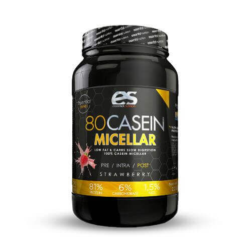 80 Casein Micellar 1kg - Parfum Fraise - Essential Nutrition