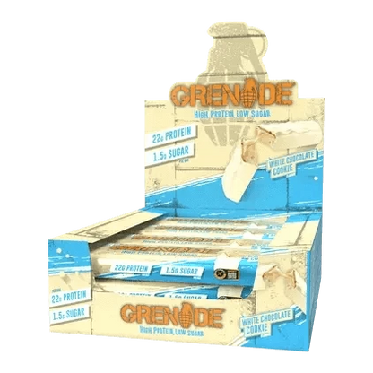  CARB KILLA BARRE GRENADE BISCUIT AU CHOCOLAT BLANC 60g BOITE DE 12