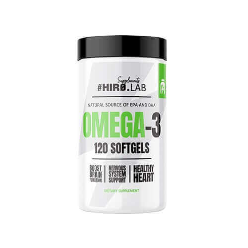 Gélules Hiro.Lab Omega 3 - Concentré d'huile de poisson enrichi en EPA, DHA et vitamine E pour votre santé cardiaque et cérébrale