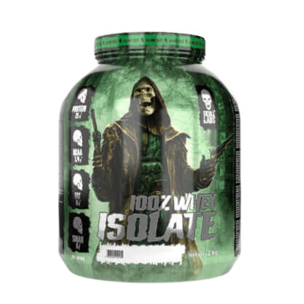 "SKULL LABS 100% Whey Isolate - Protéine de haute qualité pour une croissance musculaire optimale. Saveurs : Chocolat, Vanille, Biscuits et crème, Bunty