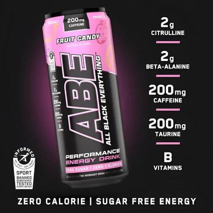 ABE Drink Pre-Workout 330ml Applied Nutrition saveur Fruit Candy - Pré-workout au goût bonbon fruité intense