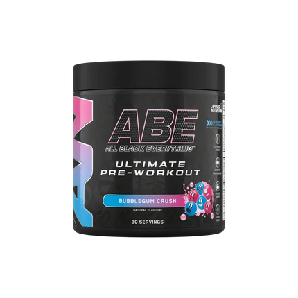 ABE Ultimate Pre-Workout 375g Applied Nutrition Bubblegum Crush - Booster d’énergie et de congestion avec caféine, citrulline et créatine