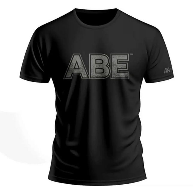 Applied Nutrition ABE T-Shirt Black - Un t-shirt respirant pour les athlètes exigeants et les amateurs de fitness. Coté Face