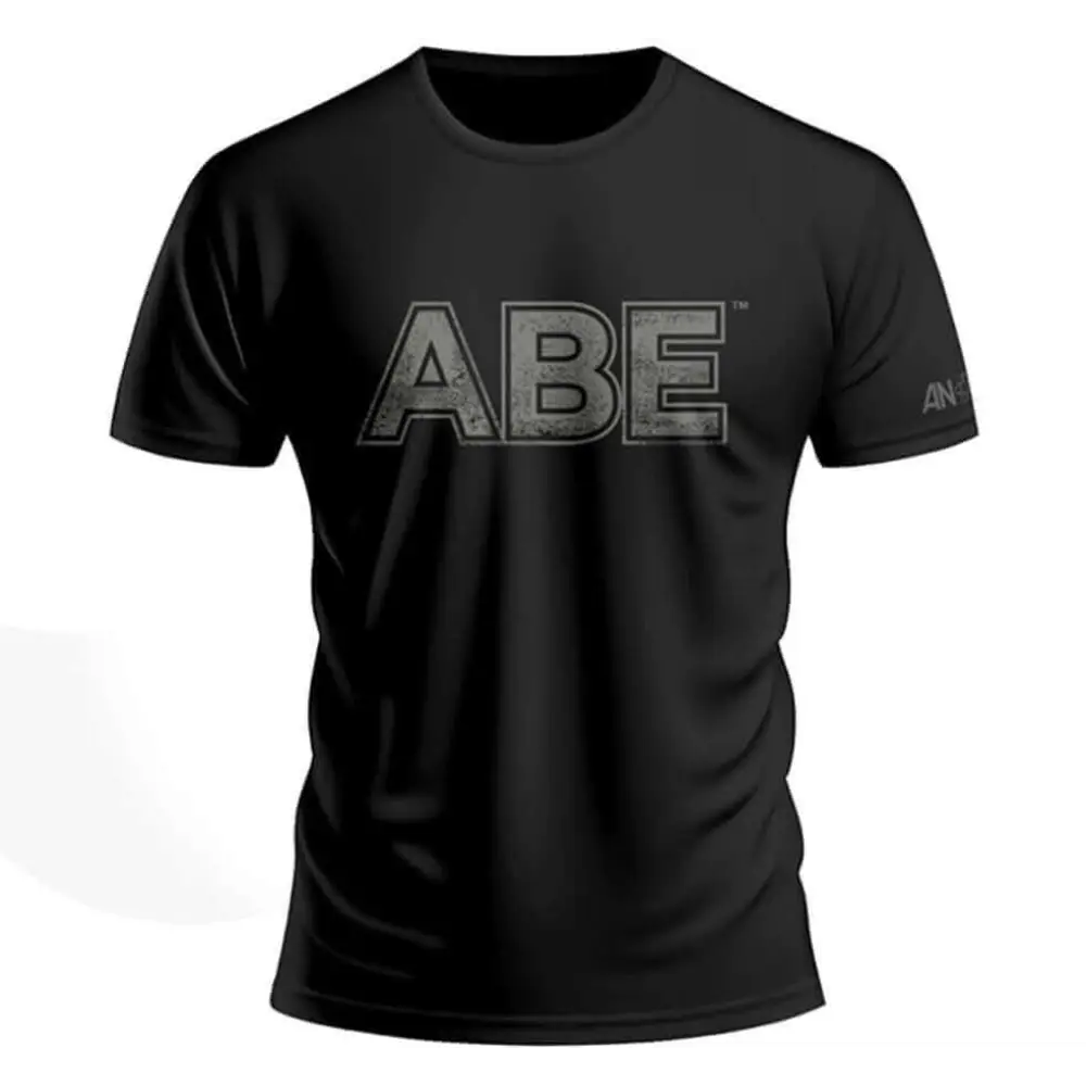 Applied Nutrition ABE T-Shirt Black - Un t-shirt respirant pour les athlètes exigeants et les amateurs de fitness. Coté Face