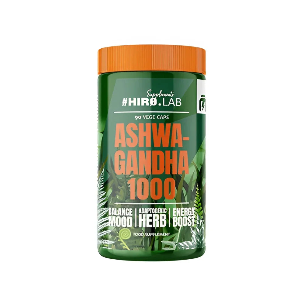 Complément Ashwagandha 1000 mg HIRO.LAB – 90 gélules végétales pour l'équilibre et la vitalité