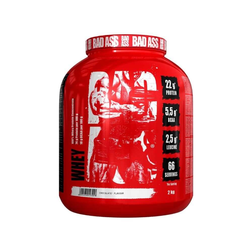 BAD ASS® WHEY 2 KG : Protéines concentré de lactosérum premium.