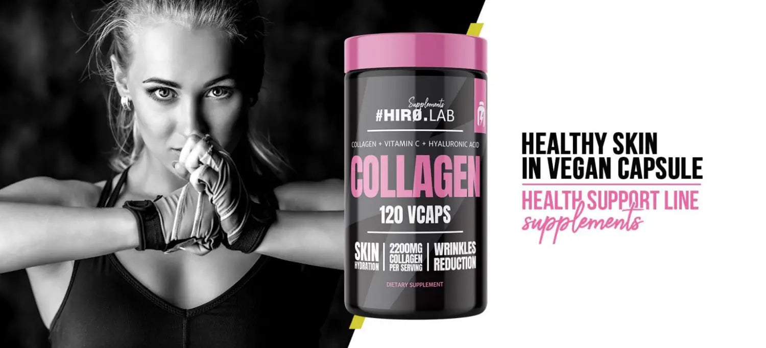 Collagène Hiro Lab 120 caps - Hydratation intense, réduction des rides et élasticité de la peau