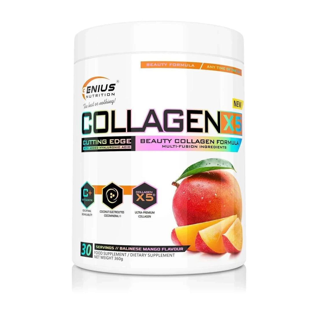 COLLAGEN-X5® 360g Mango - Genius Nutrition