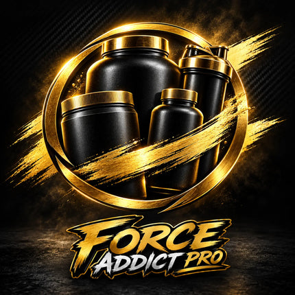 Compléments sportifs noirs et or pour conseil produits 20 min - Force Addict Pro