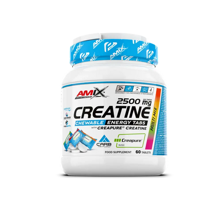 Amix Performance Créatine Creapure® 2500 mg à mâcher – pot 60 comprimés masticables Chewable Tabs avec Tri-Flow™ pour énergie et récupération musculaire
