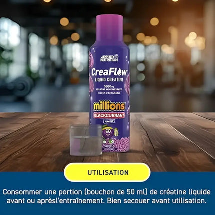 Utilisation CreaFlow Millions Blackcurrant – créatine liquide 3000mg avant ou après l'entraînement