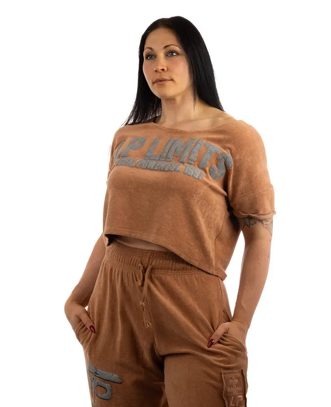 Crop Top LP Girls Stonewashed Towelling Legal Power