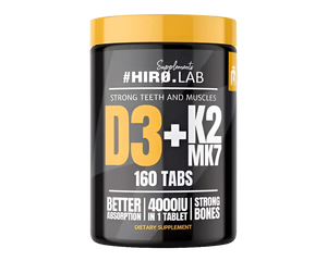 Hiro.Lab D3 + K2 MK7 - Complément essentiel pour renforcer vos os et votre immunité.