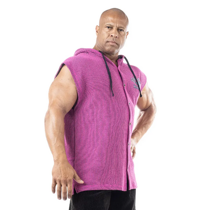 Débardeur Sans Manches Oldschool Spikes Hoodie Magenta Boston Legal Power