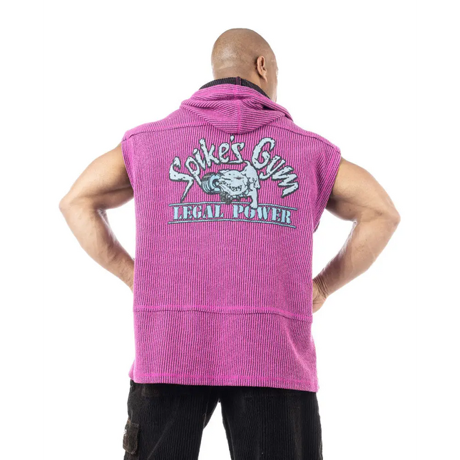 Débardeur Sans Manches Oldschool Spikes Hoodie Magenta Boston Legal Power