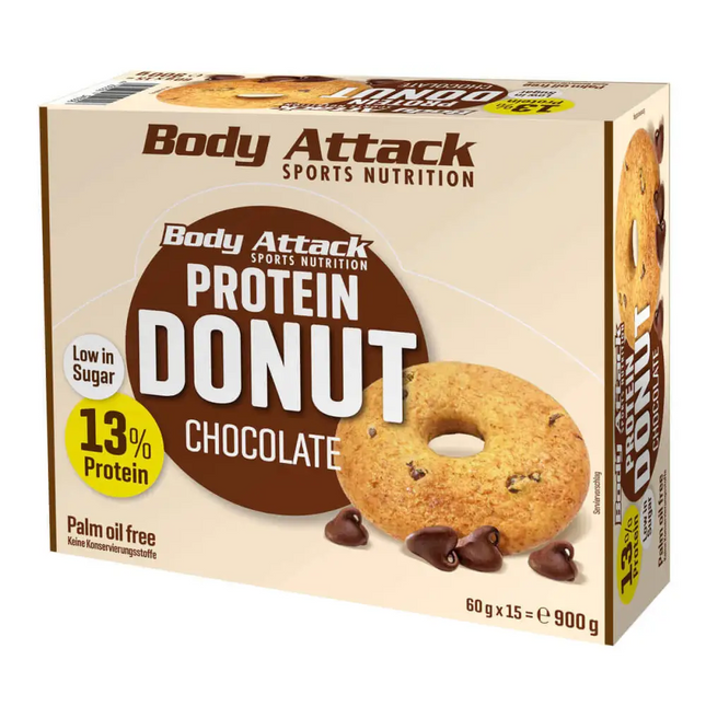 Protein donut 60g Chocolat Body Attack Sports Nutrition