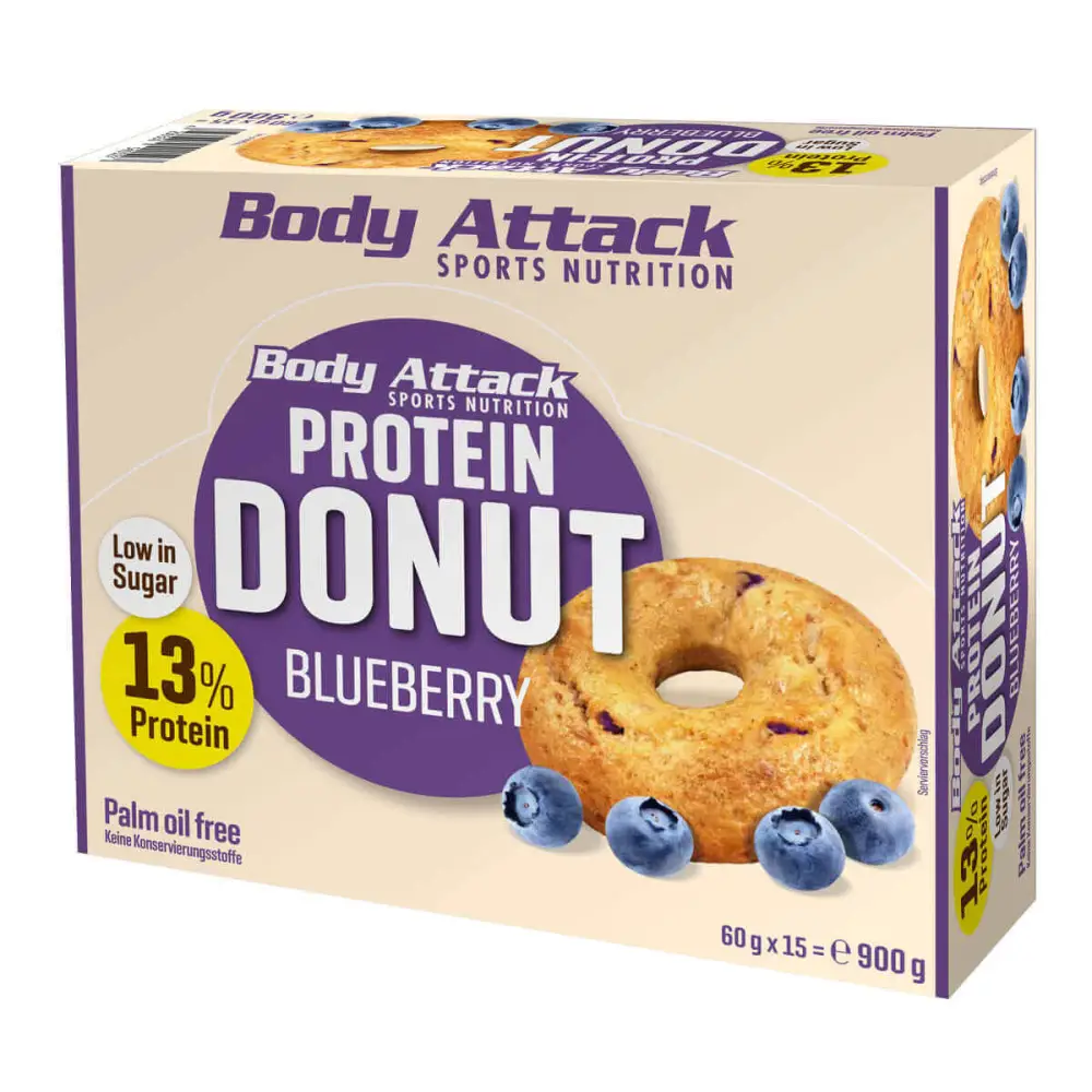 Protein donut 60g Myrtille Body Attack Sports Nutrition