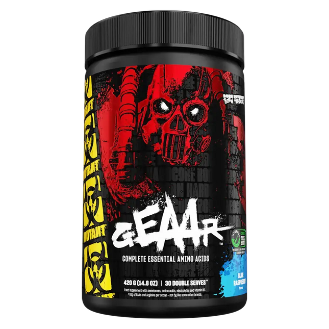 Container noir de GEEAR 420g avec amino acids et creatine pour la musculation