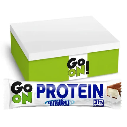 Pack de 24 GO ON Protein Bar Milky Chocolate 45g – Barres protéinées riches en protéines