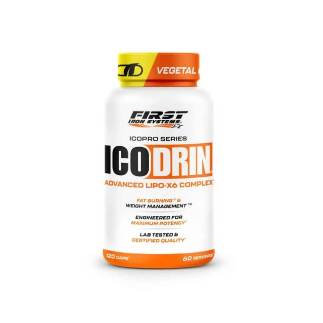 ICO DRIN 2.0 - First Iron Systems | Brûleur de graisse thermogénique avec caféine, thé vert et L-Carnitine pour optimiser la perte de poids et la combustion des graisses.