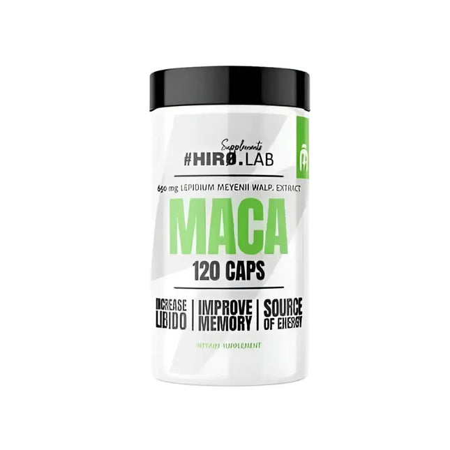 Maca 120 caps Hiro Lab - complément naturel pour l'énergie, la libido et la mémoire