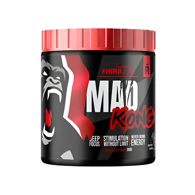 MAD KONG 300g Saveur Pamplemousse - Hiro.Lab | Pré-entraînement explosif pour énergie maximale, endurance et concentration. Formule enrichie en théacrine, synéphrine et caféine.