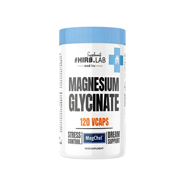 Magnesium Glycinate 120 Vcaps Hiro.Lab – complément alimentaire pour le soutien du stress et du sommeil