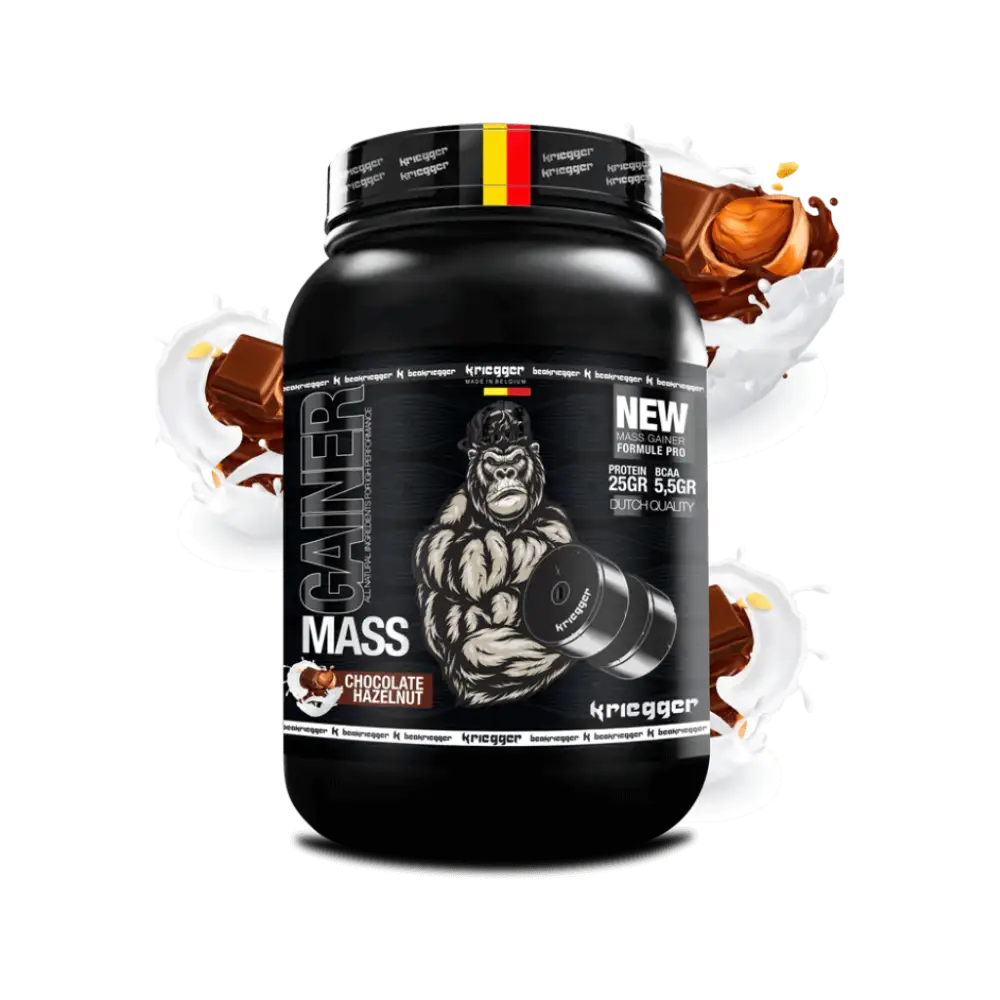 MASS GAINER CHOCOLAT NOISETTES 3Kg - KRIEGGER SPORT NUTRITION - Force Addict Pro