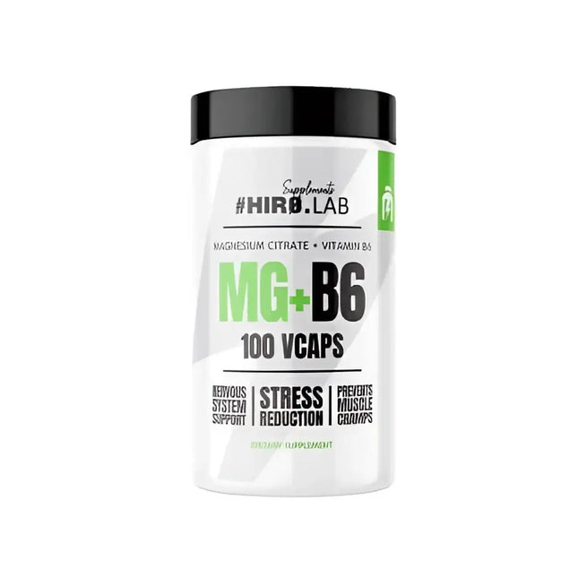 Complément alimentaire Hiro Lab Magnesium + B6 100 VCaps – soutien du système nerveux et réduction du stress