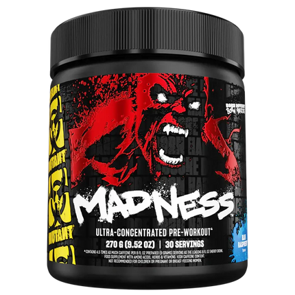 Contenant de supplément pré-entraînement révolutionnaire MUTANT Madness 270g pour améliorer l’endurance