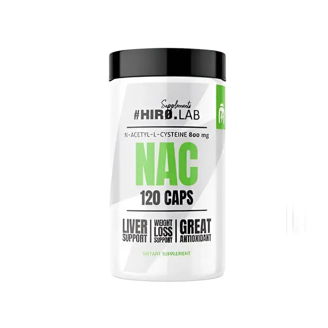 Hiro Lab NAC 800mg 120 gélules – Support du foie et puissant antioxydant