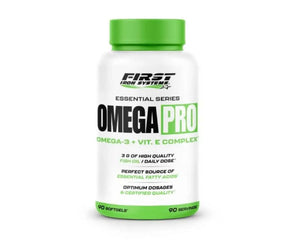 Omega Pro - First Iron Systems | Complément alimentaire d'huile de poisson riche en oméga-3, EPA et DHA, avec vitamine E pour le soutien cardiovasculaire et musculaire