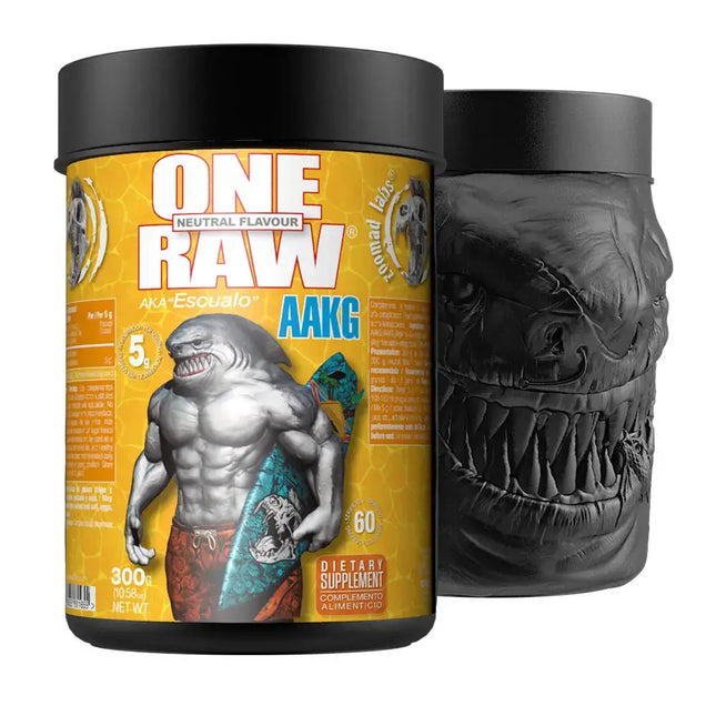 Conteneurs de supplément One Raw AAKG 300g, zoomad labs, booster d’oxyde nitrique