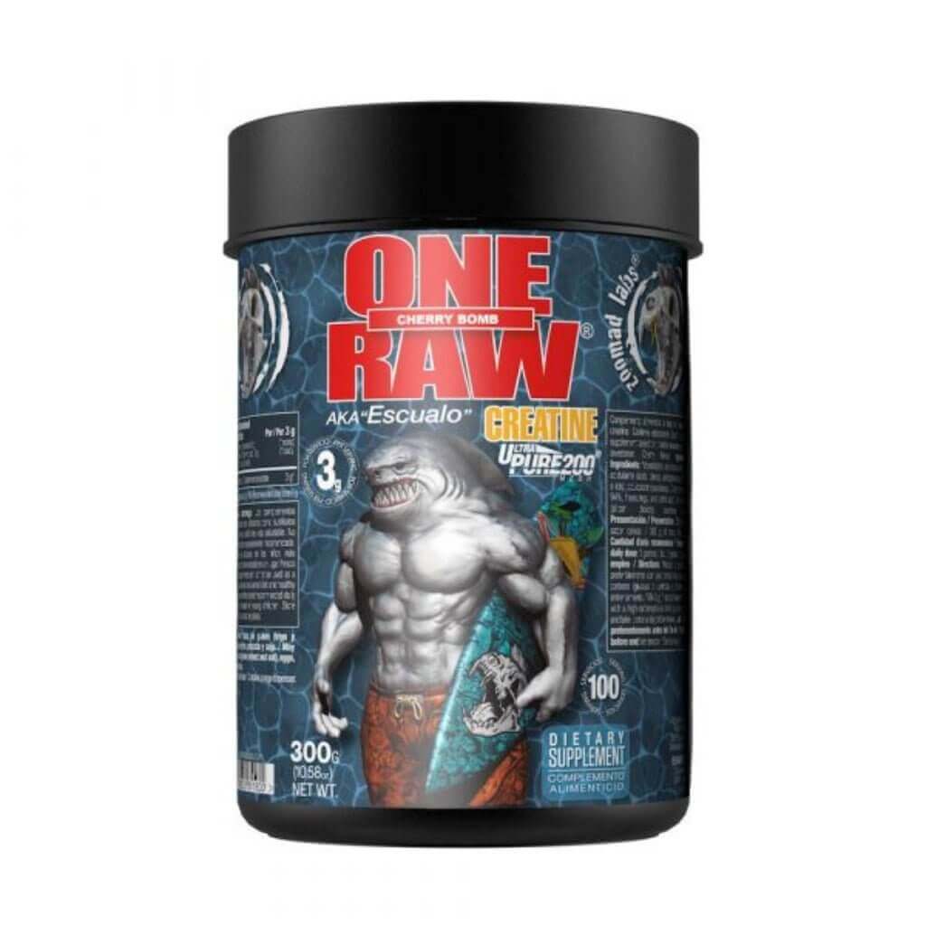 ONE RAW® Creatine 300g - Créatine Monohydrate - Saveur Cerise | Zoomad Labs