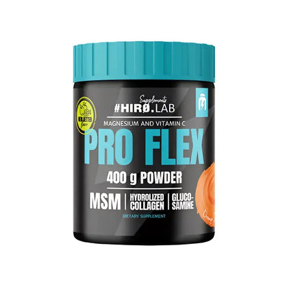 Pro Flex 400g Hiro.Lab – Version goût orange avec collagène et vitamines pour articulations solides