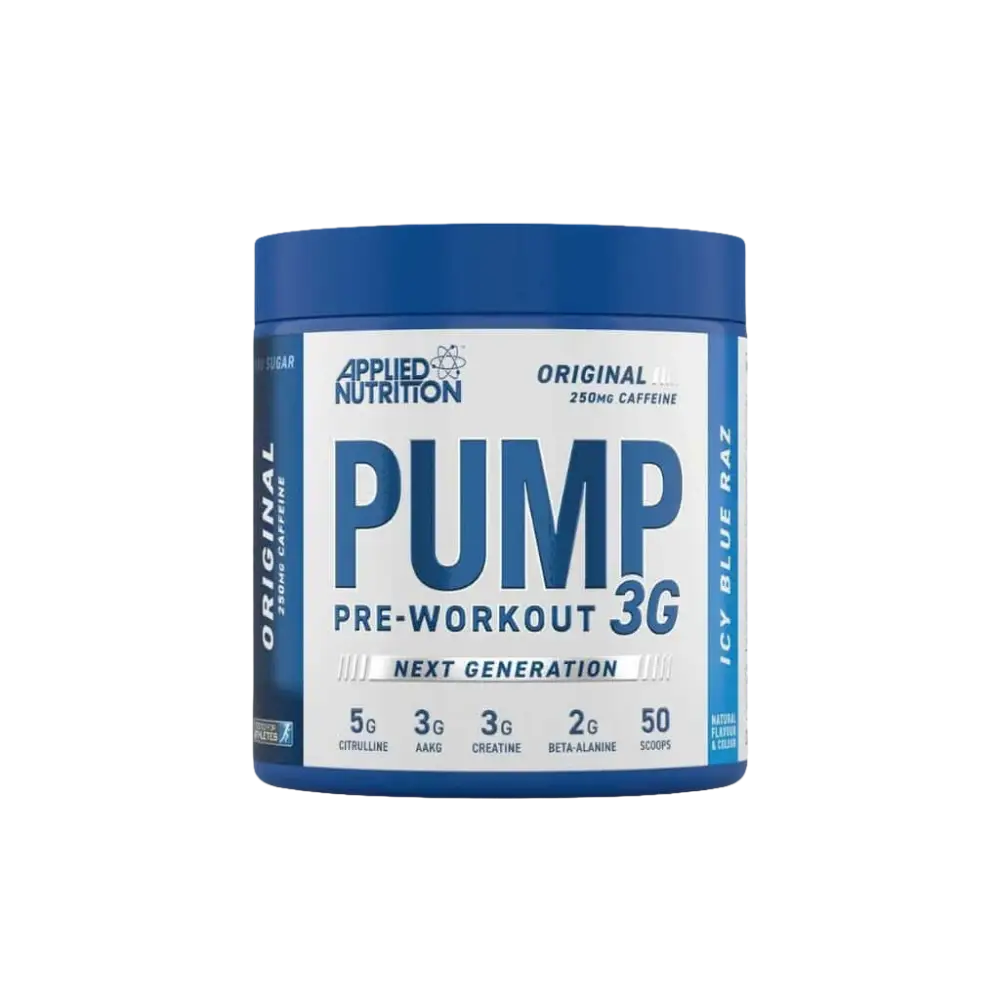Applied Pump-3G ZERO - 375g ORIGINAL - Saveur ICY BLUE RAZ | APPLIED NUTRITION - Force Addict Pro