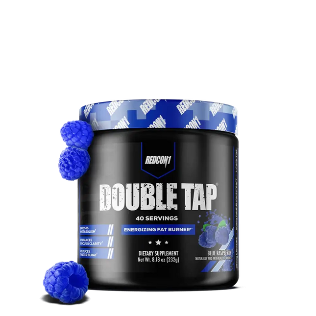 Conteneur noir de Double Tap Redcon1 Double tap brûleur de graisse énergisant