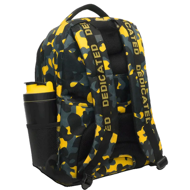Sangles renforcées sac à dos de sport Dedicated – Camouflage jaune et noir 42L