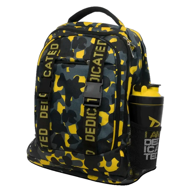 Sac à dos de sport Dedicated – Camouflage jaune et noir 42L