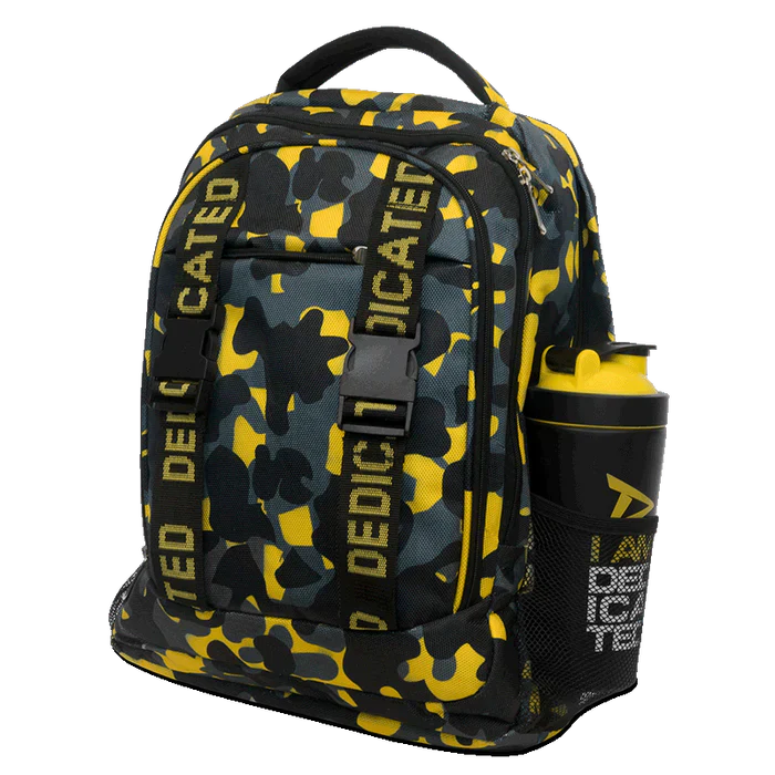 Sac à dos de sport Dedicated – Camouflage jaune et noir 42L